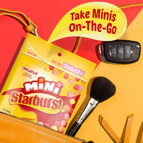 Miniatura 4 de STARBURST Original Minis - Caramelos masticables de frutas, bolsa resellable de tamaño Grab N Go de 8 onzas (paquete de 8)