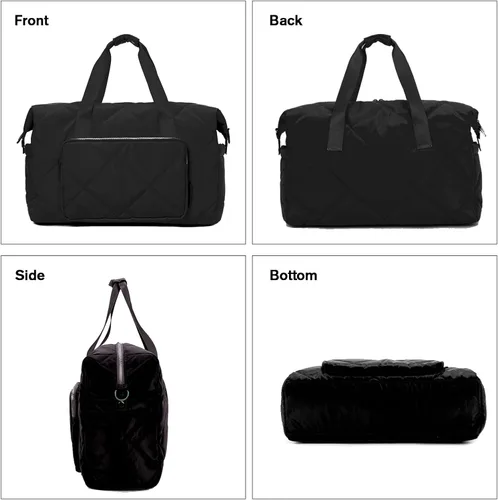 Miniatura 3 de Bolsa deportiva de gimnasio para mujeres y hombres, bolsa de lona ligera de mano para viajes, deportes, gimnasio, yoga, resistente al agua