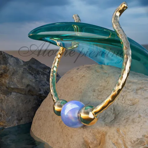 Miniatura 28 de Fake Opal Septum Rings