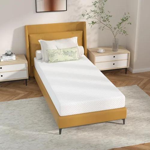 Miniatura 32 de Colchón individual de 5 pulgadas para niños, colchón de espuma viscoelástica de gel para un sueño cómodo y alivio de presión, soporte de firmeza