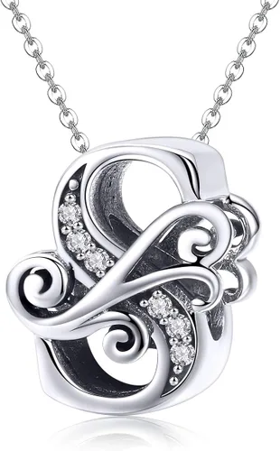 Miniatura 5 de Plata de ley 925 maciza con piedras cúbicas, opciones de regalo completas AZ alfabeto encantador, letras abalorios para pulseras europeas Pandora
