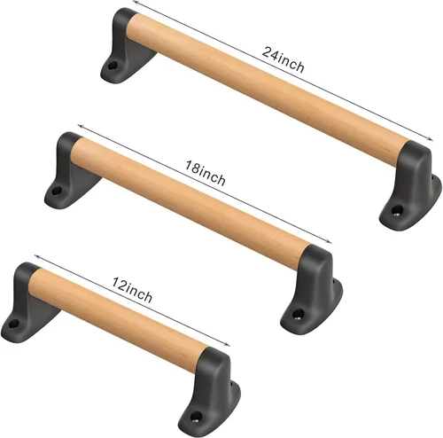Miniatura 8 de SELEWARE Mango de seguridad para patio de recreo de 12 pulgadas, mango de agarre de madera para niños, mango de agarre para casa de juegos, casa