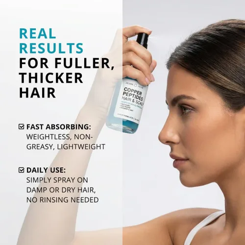 Miniatura 5 de Jeune Jolie Copper Peptides - Spray para el cabello y el cuero cabelludo GHK-Cu, niacinamida, proteína de arroz, romero y menta, para terapia