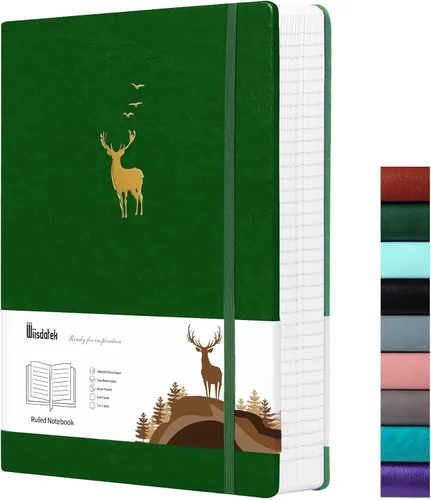 Miniatura 18 de Cuaderno rayado A5 - 312 páginas numeradas, diarios de cuero para escribir, contenido de 3 páginas de índice, papel grueso de 100 g/m², tapa dura