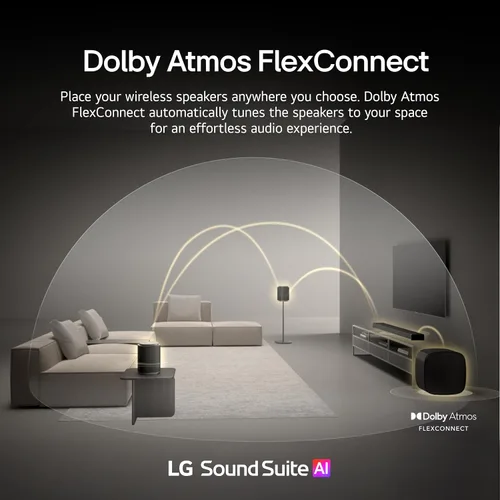 Miniatura 5 de LG W7 Sound Suite Wireless Subwoofer - 8” Deep Bass, Dolby Atmos FlexConnect, Compatible TVs, H7 Soundbar & M5/M7 Speakers, Flexible
