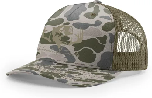 Miniatura 21 de Heritage Pride Sombrero de camionero de malla bordada para hombre de caza de pato de pesca de ciervos