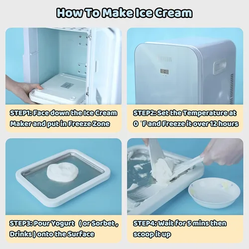 Miniatura 3 de JoyMech Máquina para hacer helados instantáneos, ideal para hacer helados suaves para servir helados, sorbete de yogur congelado, helado enrollado