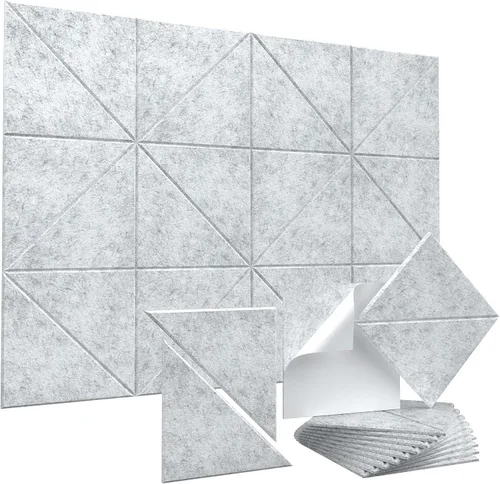 Miniatura 15 de Vieshful Paneles acústicos autoadhesivos – Paneles de pared insonorizados de alta densidad de 12 x 12 x 0.4 pulgadas, panel de pared acústico
