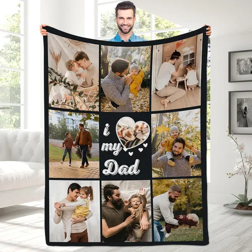 Miniatura 17 de Manta con fotos personalizada para novio, regalos del día de San Valentín, manta de fotos personalizada, regalos de novio de novia, regalos del día