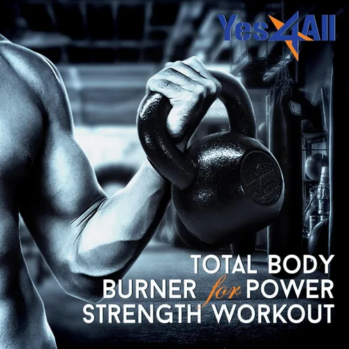 Miniatura 7 de Yes4All Pesa rusa de hierro fundido, pesas rusas para entrenamiento de fuerza 5-80 libras (5, 10, 15, 20, 25, 30, 35, 40, 45, 50, 60, 70, 80 libras)