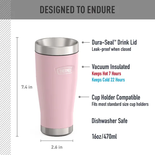 Miniatura 2 de THERMOS ICON SERIES, Vaso de Acero Inoxidable, Glacier, 16 oz