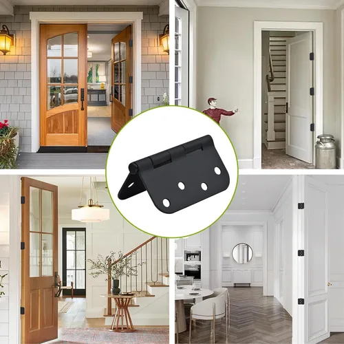Miniatura 6 de Bisagra para puerta interior de 4 pulgadas, bisagras interiores de 4 pulgadas, color negro mate, bisagras interiores de 4 pulgadas, bisagra de Negro