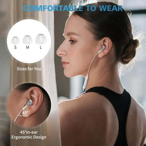 Miniatura 5 de Auriculares USB C para iPhone 17 Air 16 15 Pro Max Plus/iPad, auriculares tipo C con aislamiento de ruido con micrófono, cable magnético estéreo