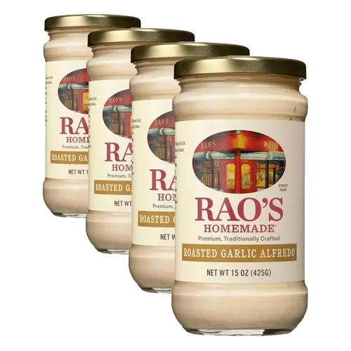 Miniatura 7 de Rao's Salsa Alfredo casera de 15 onzas, salsa cremosa para pasta, mezcla de calidad premium de queso parmesano y queso romano, crema y mantequilla
