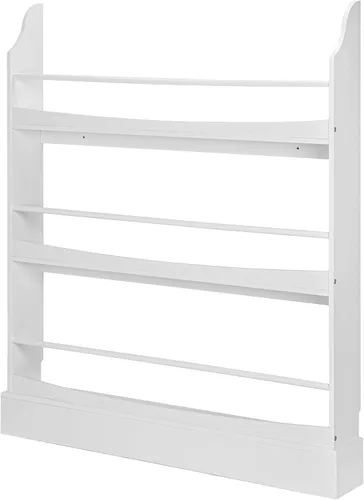 Miniatura 9 de UTEX Estantería para niños, estante de 3 niveles para libros y almacenamiento para habitaciones de niños, estante de pared para dormitorio, sala
