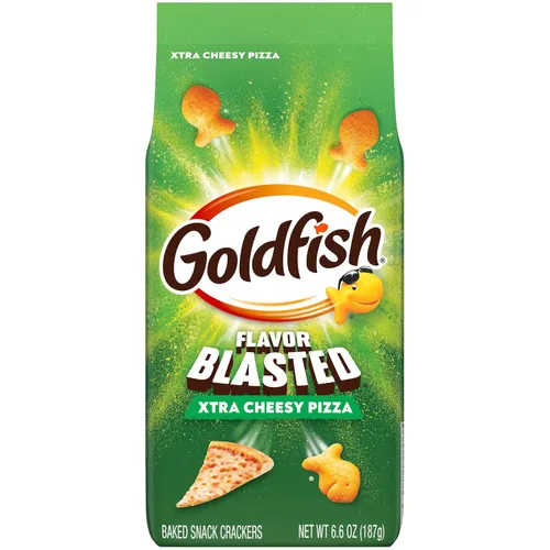 Miniatura 32 de Goldfish Mega Bites Galletas de Queso Cheddar Fuerte, Bolsa de 5.9 Oz