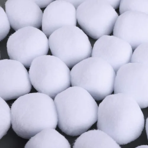Miniatura 3 de URATOT - Paquete de 25 bolas de juguete de nieve para interiores para niños, bolas de nieve de felpa falsas suaves, bolas de nieve artificiales