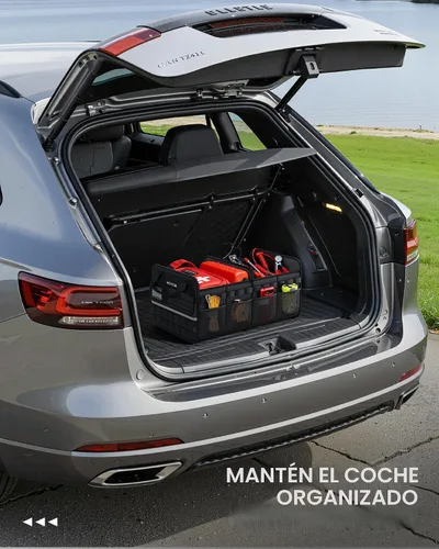 Miniatura 6 de HOTOR Organizador táctico para maletero de automóvil, organizador plegable para maletero de SUV con bolsillo frontal Molle y tiras reflectantes