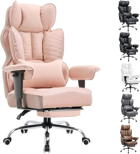 COMHOMA Silla de oficina de escritorio, sillas de oficina grandes y altas, sillas ergonómicas para juegos con asiento ancho, silla de respaldo alto