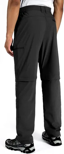 Miniatura 3 de Wespornow Pantalones de senderismo convertibles para hombre, de secado rápido, ligeros, con cremallera, transpirables, para exteriores, pesca, safari