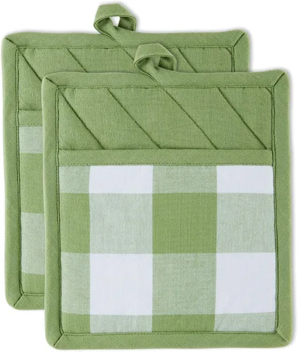 Miniatura 34 de DII Buffalo Check Kitchen Collection, juego de cocina clásico de granja, agarradera, blanco y negro, 2 piezas