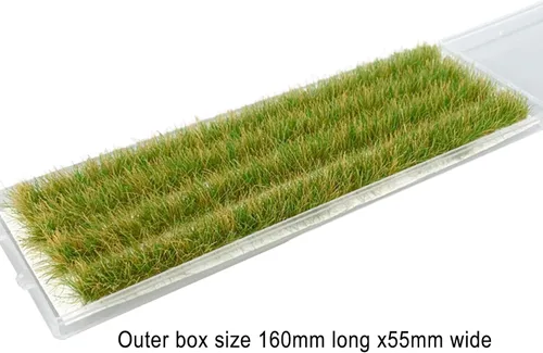 Miniatura 5 de predolo Escala 1:87 HO Grass Tiras de hierba en miniatura Accesorios de escena de artesanía Serie Campo de arroz, modelo de terreno de mechón espeso