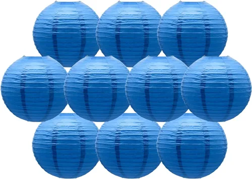 Miniatura 18 de Linternas de papel doradas chinas, japonesas, colgantes, redondas, para decoración de fiesta de Año Nuevo y Año Nuevo Lunar (12 unidades)
