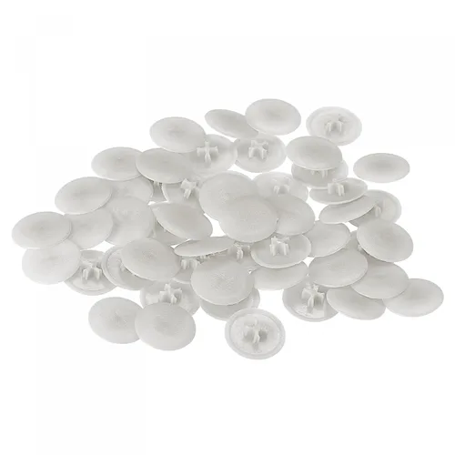 Miniatura 10 de uxcell Cubiertas de tapa de rosca, 80 piezas de 0.657 x 0.169 in de plástico para tornillos de rosca Phillips Cam Tornillo autorroscante, marrón café