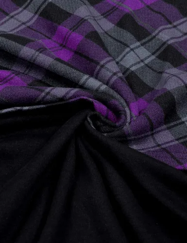 Miniatura 5 de QUINEE sudadera con capucha para mujer de manga larga a cuadros, bloque