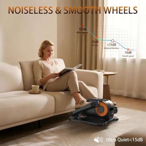 Miniatura 8 de Under Desk Elliptical Machine, Electric Elliptical Training Machine w/Remote & 12 Speeds Level, Manual & Auto Mode, Elliptical Traier for Seniors