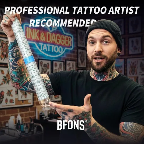 Miniatura 7 de BFONS Vendajes impermeables para cuidado posterior del tatuaje, 2 pulgadas x 16 yardas, cinta para cubrir tatuajes, suministros de tatuaje, vendaje