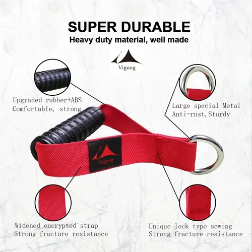 Miniatura 4 de Heavy Duty Gym Workout Handles Attachment for Cable Machine,Resistance Band,Pulley System Home Exercise Equipment, Comfortable and Stronger Grip
