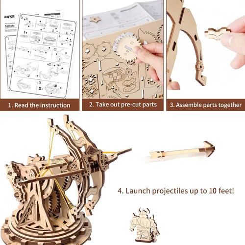 Miniatura 3 de ROKR Rompecabezas de madera 3D para adultos, divertidos kits de modelos para niños y niñas, juguetes temáticos de aventura