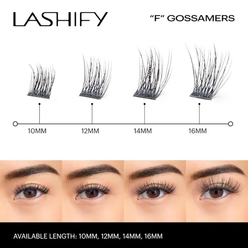 Miniatura 4 de Lashify Extensiones de pestañas esponjosas de 0.472 pulgadas (0.472 in), color negro, pestañas postizas fáciles de hacer tú mismo para añadir