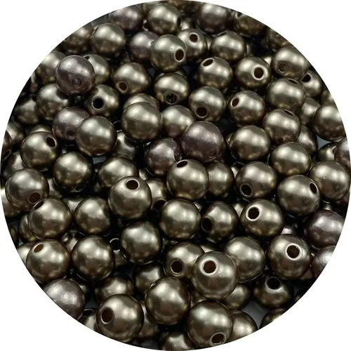 Miniatura 25 de 100 cuentas de perlas para manualidades, perlas de resina de 0.47 pulgadas para hacer joyas, cuentas redondas a granel con agujero para collares