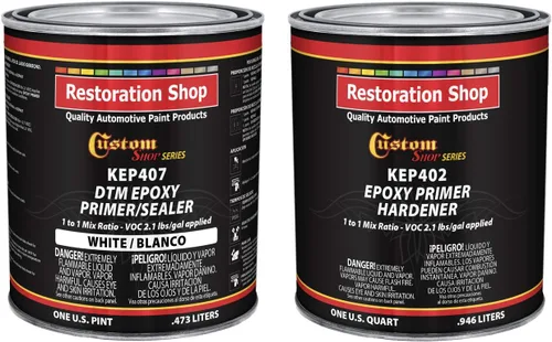 Miniatura 8 de Custom Shop - Imprimación/sellador epoxi negro de 2.1 COV (kit de galones) anticorrosivo DTM de alto rendimiento para uso automotriz e industrial.