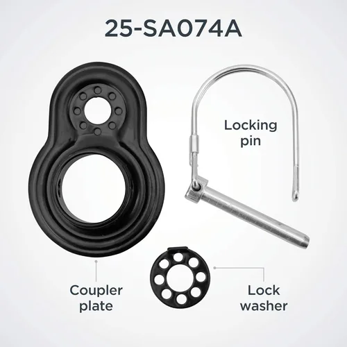 Miniatura 4 de Acoplador para remolques de bicicleta Instep y Schwinn - Acoplador plano para una amplia gama de tamaños, modelos y estilos de bicicleta, color negro