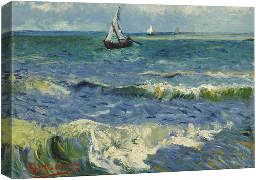 Miniatura 23 de Van Gogh - Lienzo con diseño giclée de olivos con cielo amarillo y sol, arte de pared de galería, estirado y enmarcado, listo para colgar, 24 x 36