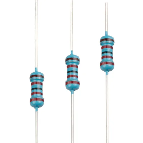 Miniatura 100 de 100pcs 1 ohm Resistor 1/4w (0.25 W) Resistencia fija de película metálica de tolerancia ±1%, múltiples valores de resistencia opcional