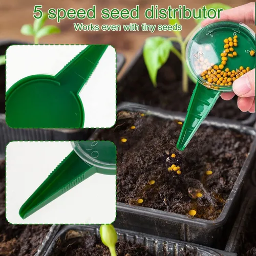 Miniatura 3 de Mini dispensador de semillas de siembra, herramienta de sembradora manual, esparcidor de plantas de mano, maceta manual ligera, reutilizable, mini