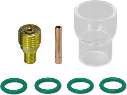 Miniatura 14 de RIVERWELD TIG Cuerpo de pinza de lente de gas 45V43 13N22 1/16 pulgadas 0.063 in y boquilla de cuarzo vasos de vidrio transparente #6 3/8 "53N60