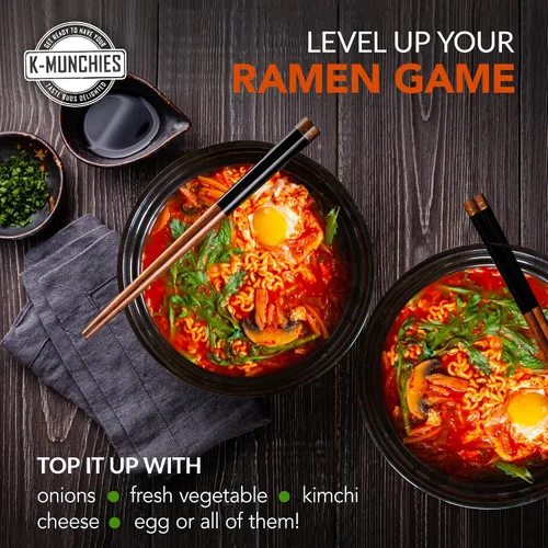 Miniatura 5 de Pulmuone - Fideos coreanos Ramyun no fritos, paquete de 4 fideos instantáneos coreanos sabor a estofado de kimchi, fácil de cocinar, auténtico ramen