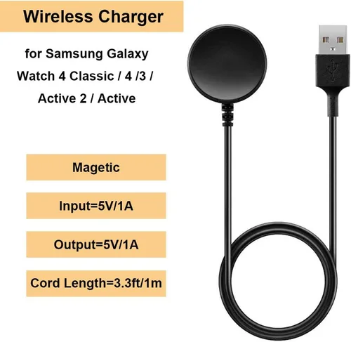 Miniatura 5 de Cargador para Samsung Galaxy Watch 4/4Classic/3/Active 2/Active, cable de carga USB de repuesto para Galaxy Watch 4 Classic/3/Active 2/Active