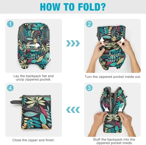 Miniatura 5 de G4Free Mochila de Senderismo Ligera y Empacable para Hombres y Mujeres Mochilas de Día de Senderismo Pequeñas Mochila Plegable para el Hombro Bolsa