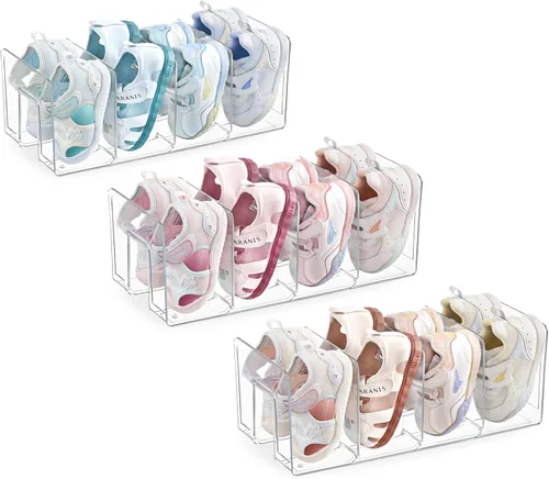 Miniatura 14 de HBlife Zapatero de acrílico negro para niños para organizadores y almacenamiento de armario, zapatero pequeño de 4 secciones, organizador