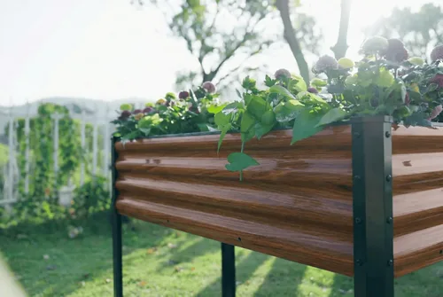 Miniatura 8 de SnugNiture Cama de jardín elevada con patas, 48 x 18 x 32 pulgadas, maceta elevada de metal para exteriores, patio trasero, balcón