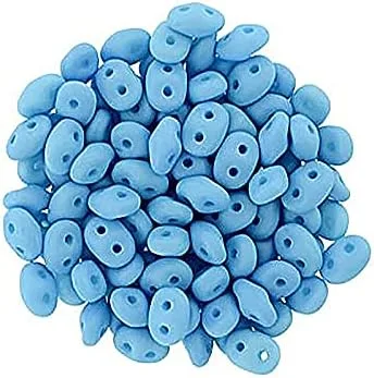 Miniatura 13 de Matubo Superduo - Cuentas de vidrio prensado checo con 2 agujeros, 0.098 x 0.197 in, tiza metálica de amatista brillante