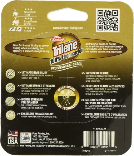 Miniatura 2 de BerkleyTrilene 100% Fluorocarbon Ice Clear 0.010in 0.25mm