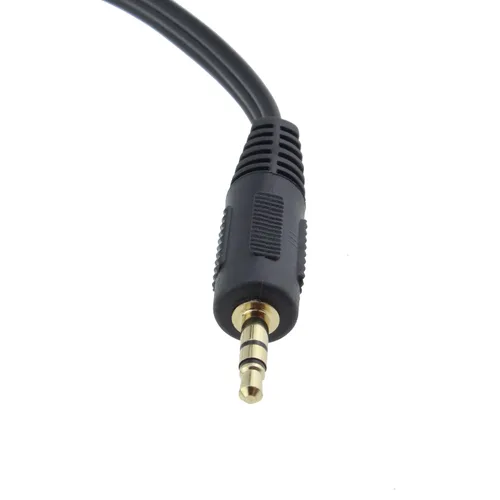 Miniatura 3 de 2 divisor de audio 1M/3F, chapado en oro de 1 pie TRRS macho de 0.138 in a conector estéreo hembra de 0.118 x 0.138 in 1 entrada 3 salidas divisor