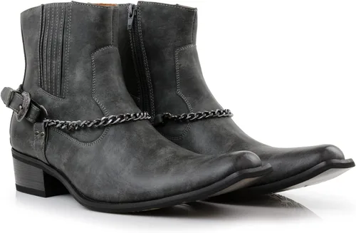 Miniatura 8 de Ferro Aldo Alejandro MFA606326 - Botas de vestir para hombre, de espuma viscoelástica, estilo casual, con hebilla alta y hebilla